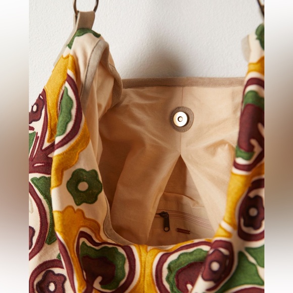 Free People Gold and Brown Tote Bag - Picture 4 of 5